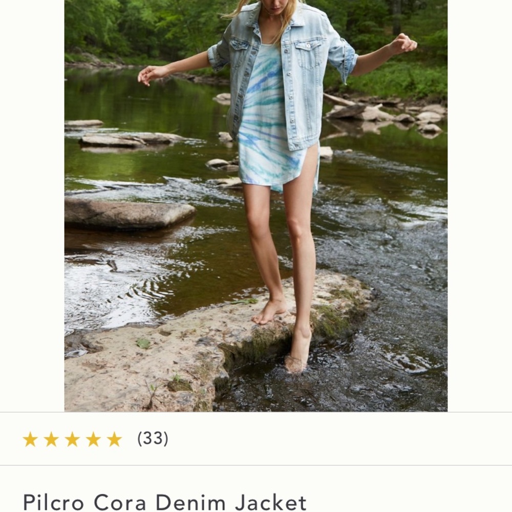 Anthropologie pilcro cora denim jacket